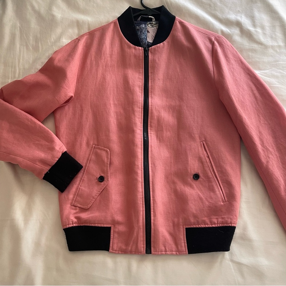 Beautiful Salmon Bomber with Silk Liner